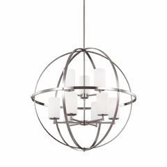 Sea Gull Alturas 9-LT Chandelier - Brushed Nickel - 3124609-962 Sea Gull Alturas 9-LT Chandelier - Brushed Nickel - 3124609-962