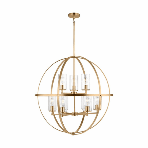 Sea Gull Alturas 9-LT Chandelier - Satin Brass - 3124679-848