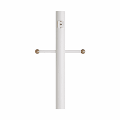 Sea Gull Aluminum Post with Ladder Rest and Photo Cell - White - 8114-15 Sea Gull Aluminum Post with Ladder Rest and Photo Cell - White - 8114-15