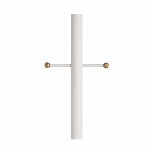 Sea Gull Aluminum Post with Ladder Rest - White - 8105-15