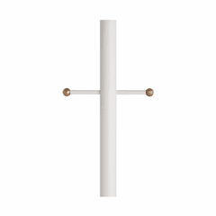 Sea Gull Aluminum Post with Ladder Rest - White - 8105-15