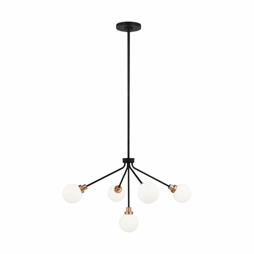 Sea Gull Art 5-LT Chandelier - Midnight Black - 3001105-112