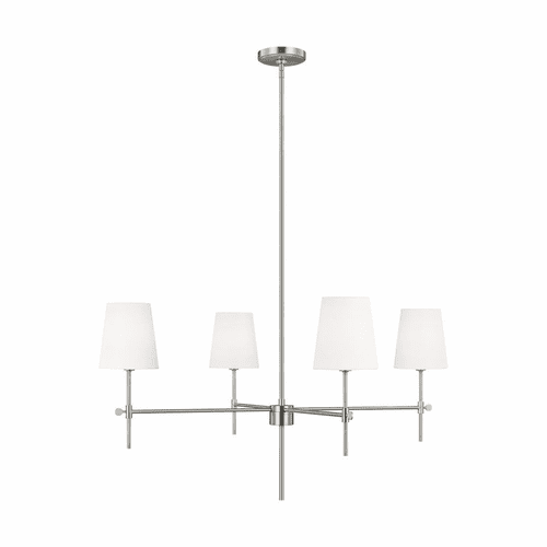 Sea Gull Baker 4-LT Large Chandelier - Brushed Nickel - 3287204-962