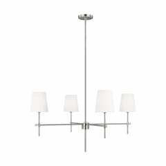 Sea Gull Baker 4-LT Large Chandelier - Brushed Nickel - 3287204-962