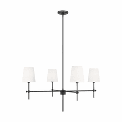 Sea Gull Baker 4-LT Large Chandelier - Midnight Black - 3287204-112