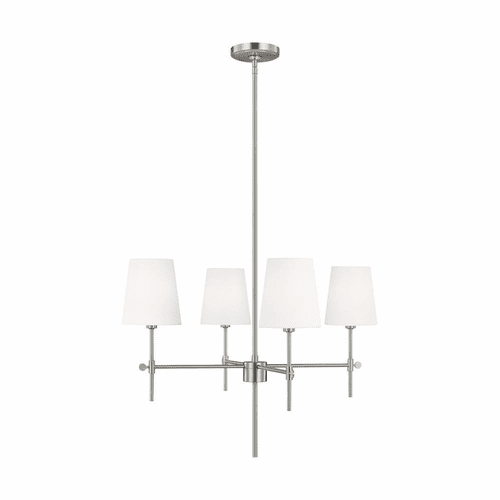 Sea Gull Baker 4-LT Small Chandelier - Brushed Nickel - 3187204-962