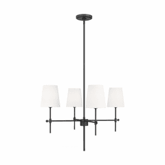 Sea Gull Baker 4-LT Small Chandelier - Midnight Black - 3187204-112