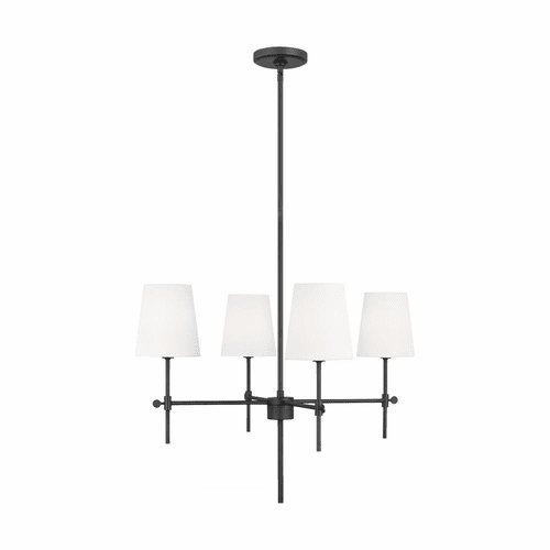 Sea Gull Baker 4-LT Small Chandelier - Midnight Black - 3187204-112