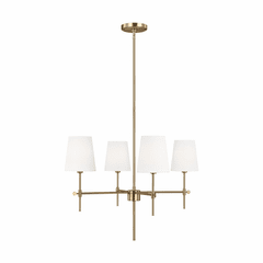 Sea Gull Baker 4-LT Small Chandelier - Satin Brass - 3187204-848