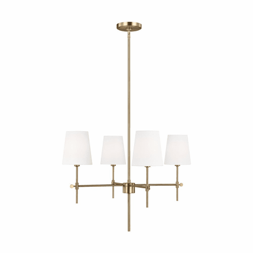 Sea Gull Baker 4-LT Small Chandelier - Satin Brass - 3187204-848
