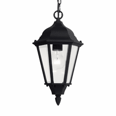 Sea Gull Bakersville 1-LT Outdoor Pendant - Black - 60938-12 Sea Gull Bakersville 1-LT Outdoor Pendant - Black - 60938-12