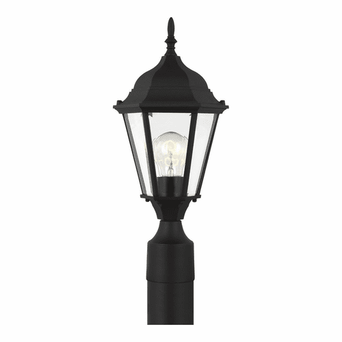 Sea Gull Bakersville 1-LT Outdoor Post Lantern - Black - 82938-12