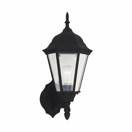 Sea Gull Bakersville 1-LT Outdoor Wall Lantern - Black - 88941-12