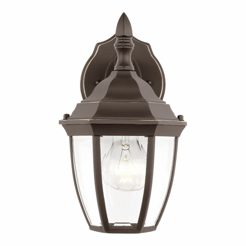 Sea Gull Bakersville Small 1-LT Outdoor Wall Lantern - Antique Bronze - 88936-71