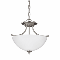 Sea Gull Bannock 2LT Semi-Flush Convertible Pendant - Brushed Nickel - 7716602-962