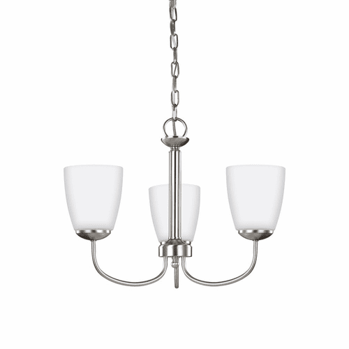 Sea Gull Bannock 3-LT Chandelier - Brushed Nickel - 3116603EN3-962
