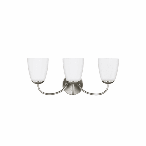 Sea Gull Bannock 3-LT Wall/Bath Light - Brushed Nickel - 4416603-962