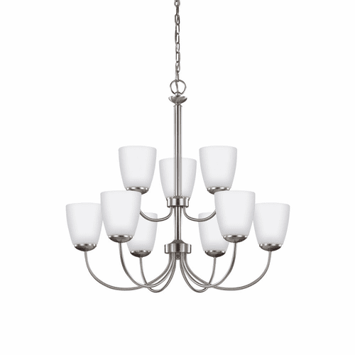 Sea Gull Bannock 9-LT Chandelier - Brushed Nickel - 3116609-962