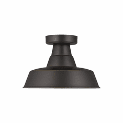 Sea Gull Barn Light 1-LT Outdoor Flush Mount - Antique Bronze - 7837401-71