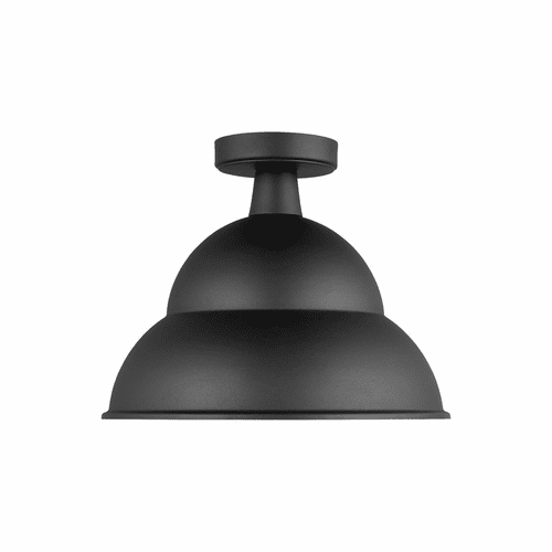 Sea Gull Barn Light 1-LT Outdoor Flush Mount - Black - 7836701-12