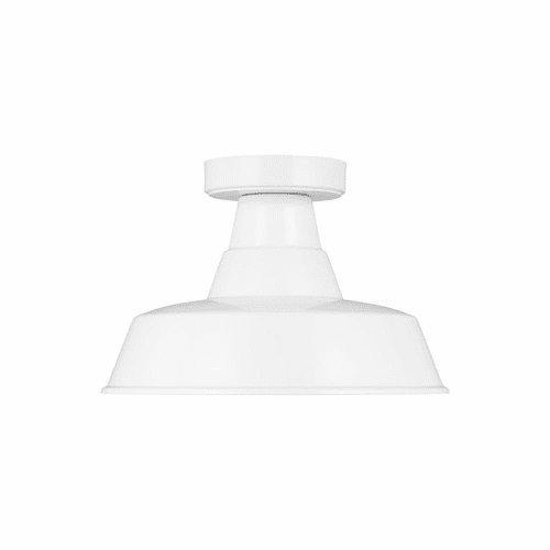 Sea Gull Barn Light 1-LT Outdoor Flush Mount - White - 7837401-15