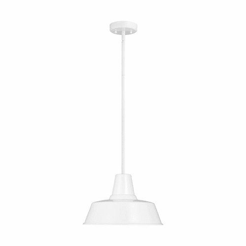 Sea Gull Barn Light 1-LT Outdoor Pendant - White - 6237401-15
