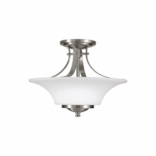 Sea Gull Barrington 2-LT Semi-Flush Mount - Brushed Steel - SF241BS