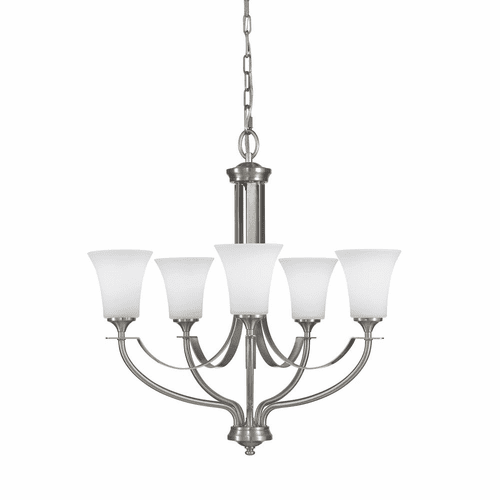 Sea Gull Barrington 5-LT Chandelier - Brushed Steel - F2252EN3/5BS