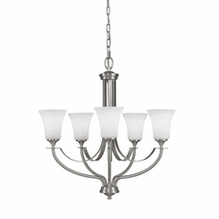 Sea Gull Barrington 5-LT Chandelier - Brushed Steel - F2252EN3/5BS