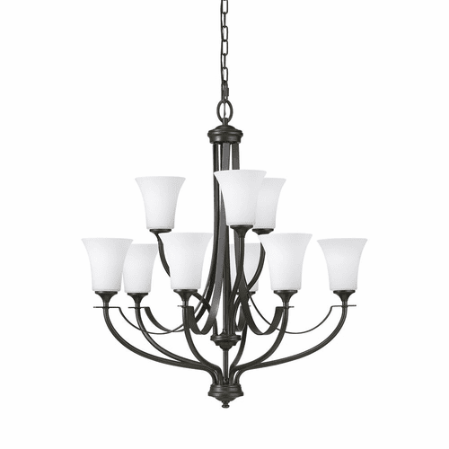 Sea Gull Barrington 9-LT Chandelier - Oil Rubbed Bronze - F2253EN3/9ORB