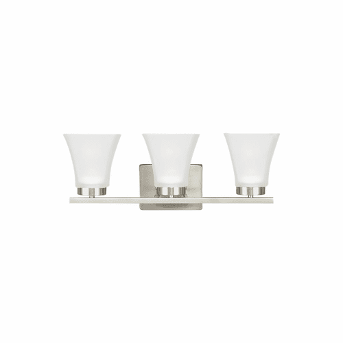 Sea Gull Bayfield 3-LT Wall/Bath Light - Brushed Nickel - 4411603-962