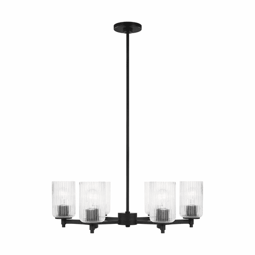 Sea Gull Beaumont 6-LT Chandelier - Midnight Black - 3000606-112