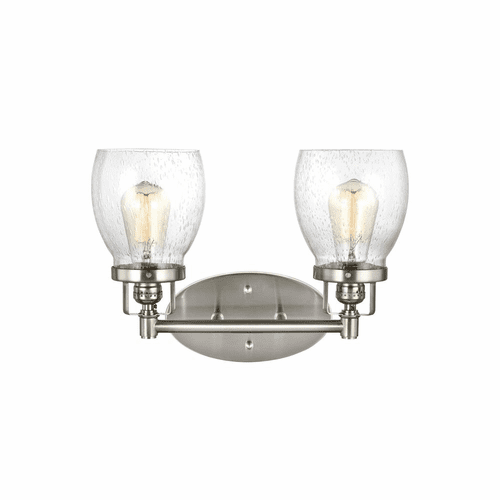 Sea Gull Belton 2-LT Wall/Bath Light - Brushed Nickel - 4414502-962