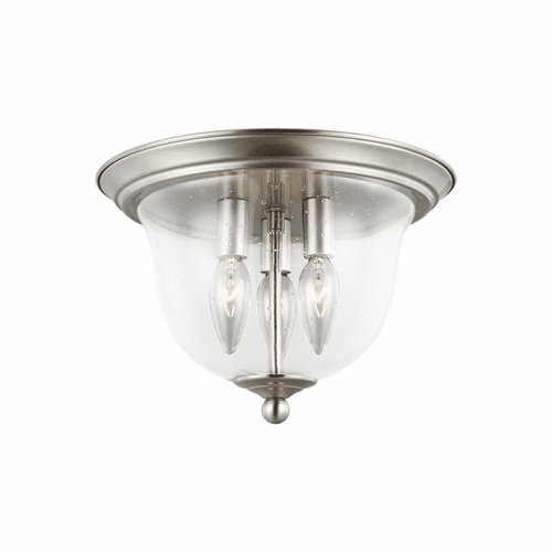 Sea Gull Belton 3-LT Ceiling Flush Mount - Brushed Nickel - 7514503-962