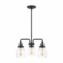 Sea Gull Belton 3-LT Chandelier - Midnight Black - 3114503-112