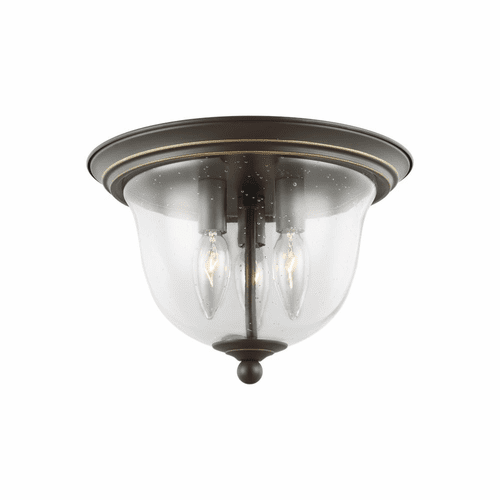 Sea Gull Belton 3-LT Flush Mount - Heirloom Bronze - 7514503-782