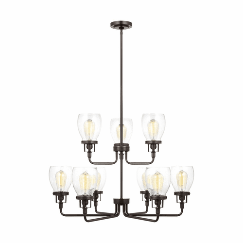 Sea Gull Belton 9-LT Up Chandelier - Bronze - 3214509-710