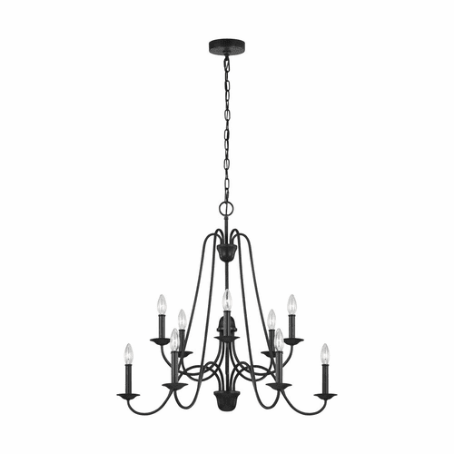 Sea Gull Boughton 10-LT Chandelier - Antique Forged Iron - F3206/10AF