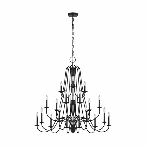 Sea Gull Boughton 18-LT Chandelier - Antique Forged Iron - F3207/18AF