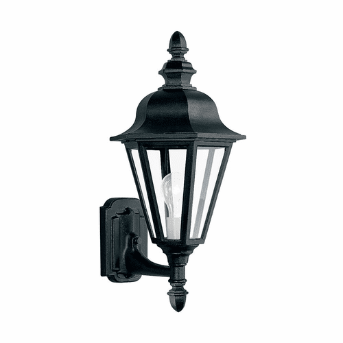Sea Gull Brentwood 1-LT Outdoor Wall Lantern - Black - 8824-12