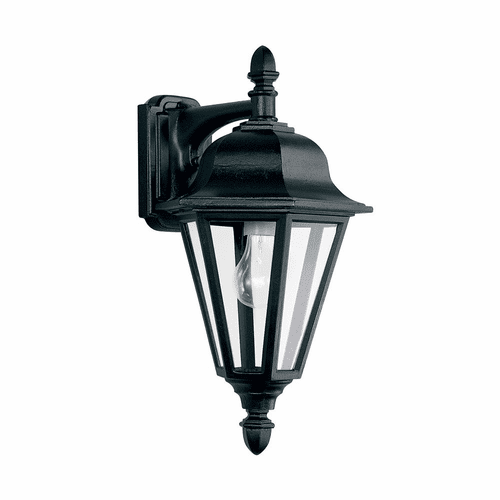 Sea Gull Brentwood 1-LT Outdoor Wall Lantern - Black - 8825-12
