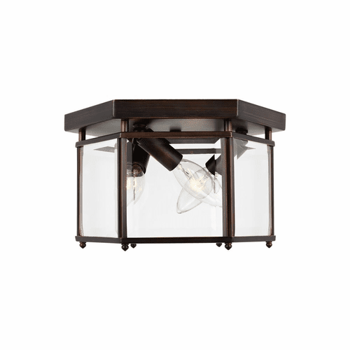 Sea Gull Bretton 3-LT Ceiling Flush Mount - Bronze - 7648-710