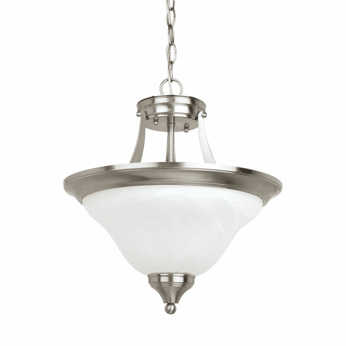 Sea Gull Brockton 2-LT Semi-Flush Convertible Pendant - Nickel - 77174EN3-962