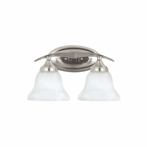 Sea Gull Brockton 2-LT Wall/Bath Light - Brushed Nickel - 44175EN3-962