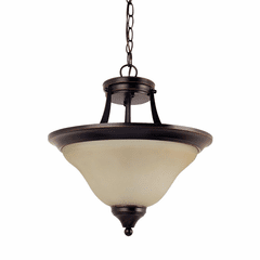 Sea Gull Brockton 2LT Semi-Flush Convertible Pendant - Burnt Sienna - 77174EN3-710