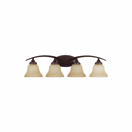 Sea Gull Brockton 4-LT Wall/Bath Light - Burnt Sienna - 44177EN3-710
