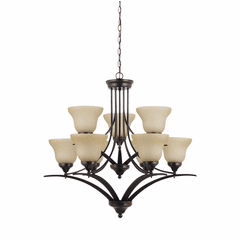 Sea Gull Brockton 9-LT Chandelier - Burnt Sienna - 31175EN3-710
