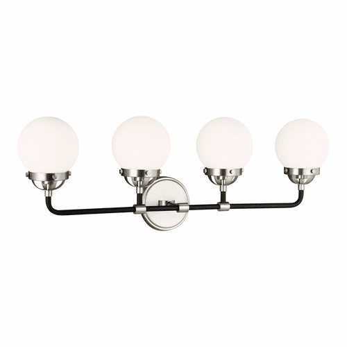 Sea Gull Cafe 4-LT Bath Light - Nickel - 4487904-962