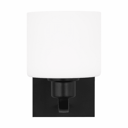 Sea Gull Canfield 1-LT Wall / Bath Sconce - Midnight Black - 4128801-112