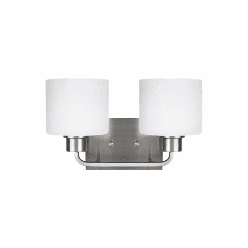Sea Gull Canfield 2-LT Wall/Bath Light - Brushed Nickel - 4428802-962